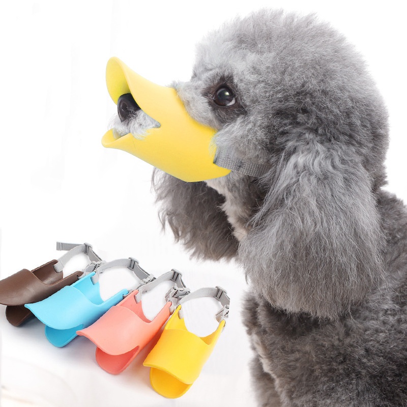 Dog Muzzle Silicone - Adjustable Dog Silicone Duck Muzzle Anti