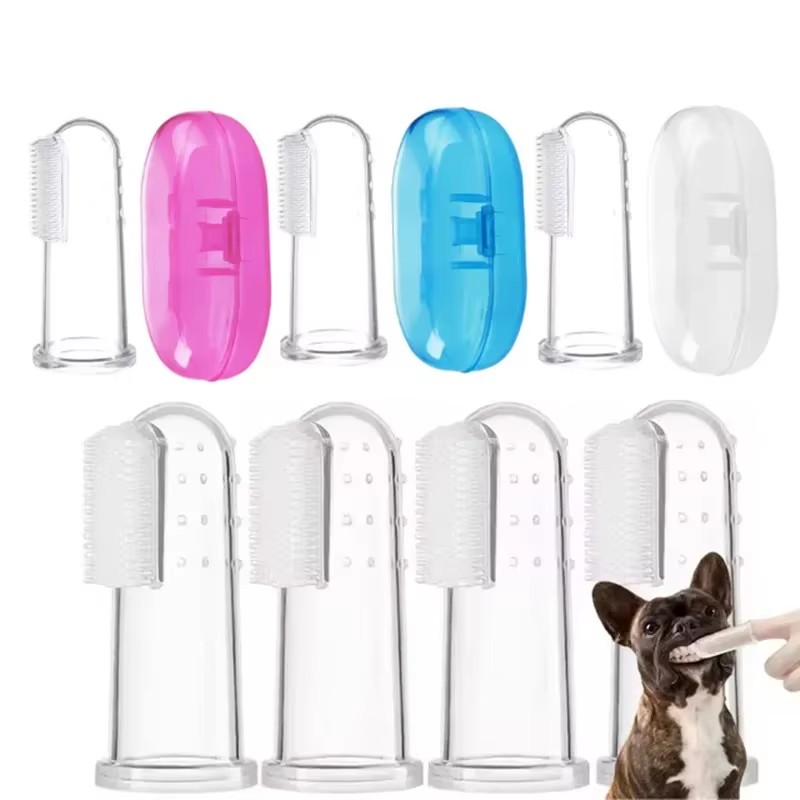Dog Muzzle Silicone - 1/2/3/4pcs Silicone Finger Toothbrush Suitable For