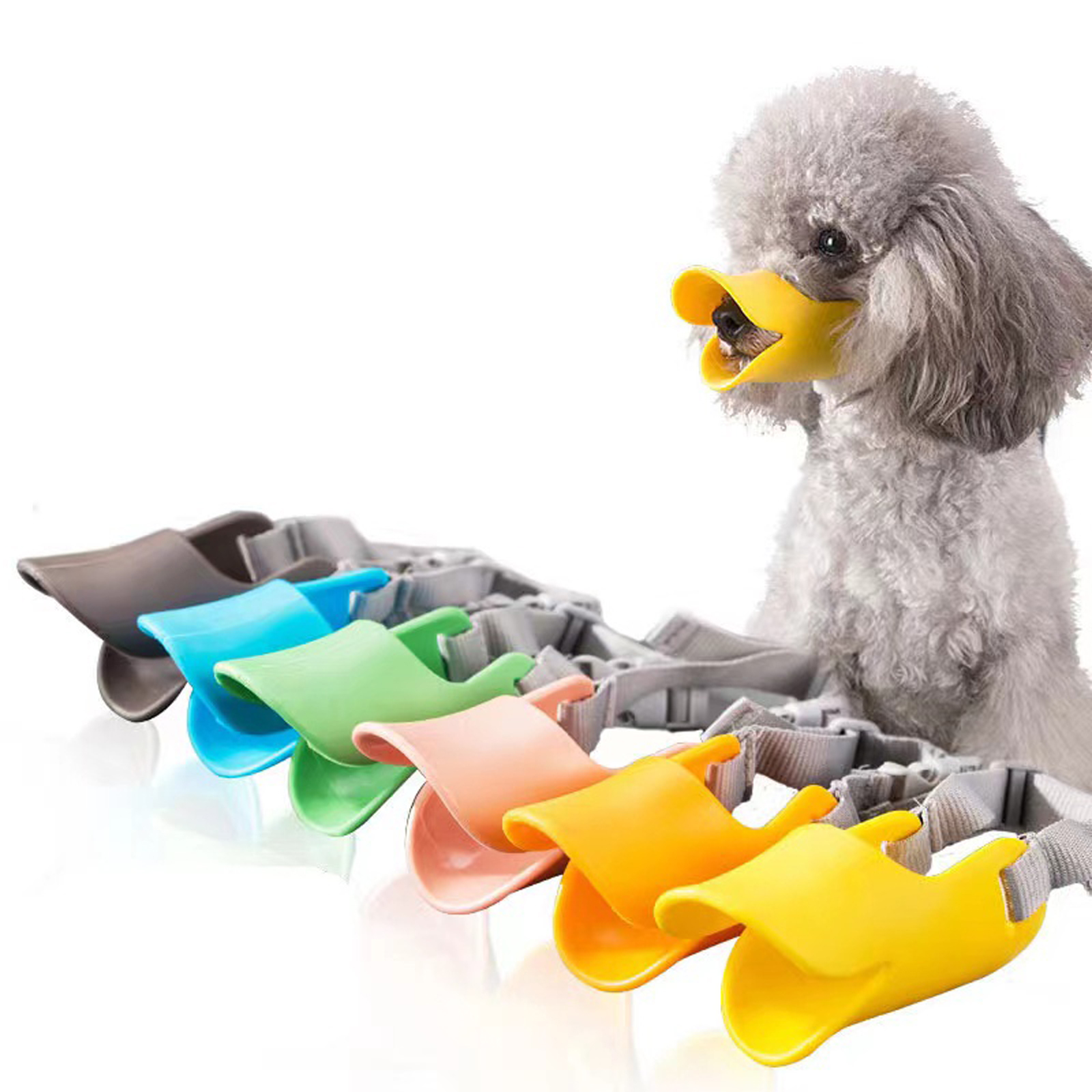 Dog Muzzle Silicone - 1Pc S M L colorful Dog