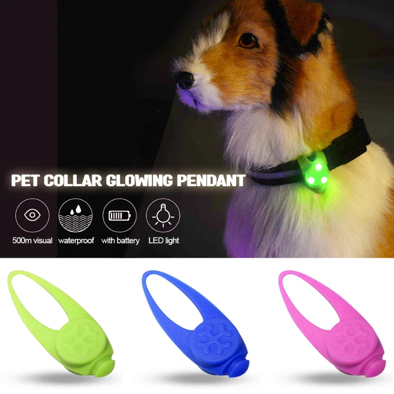 Dog Muzzle Silicone - Pet Led Silicone Rubber Pendant Safety