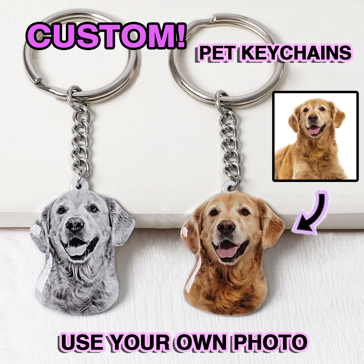 Custom Pet Photo Keychain Pers – обзор и цена Pet Supplies Store