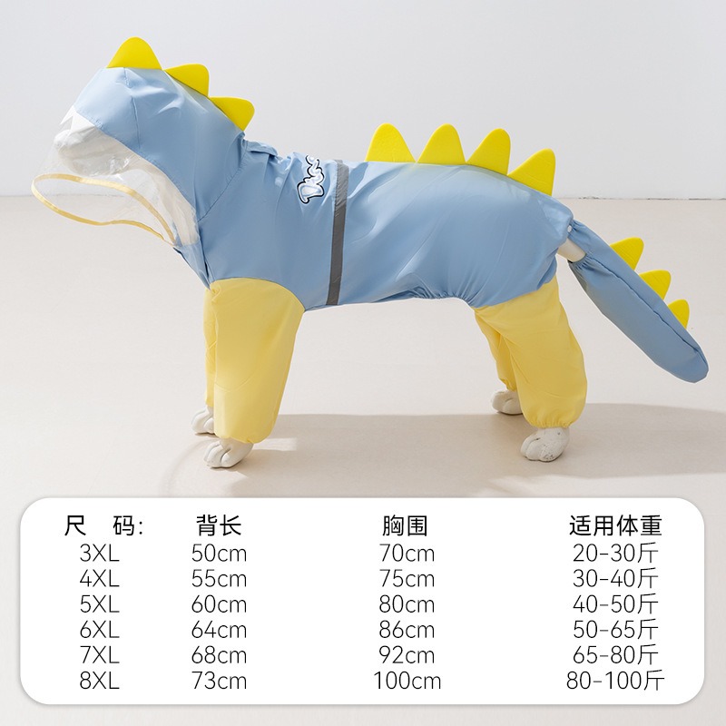 Large Dog Dinosaur Raincoat Go – обзор и цена Dog Raincoat