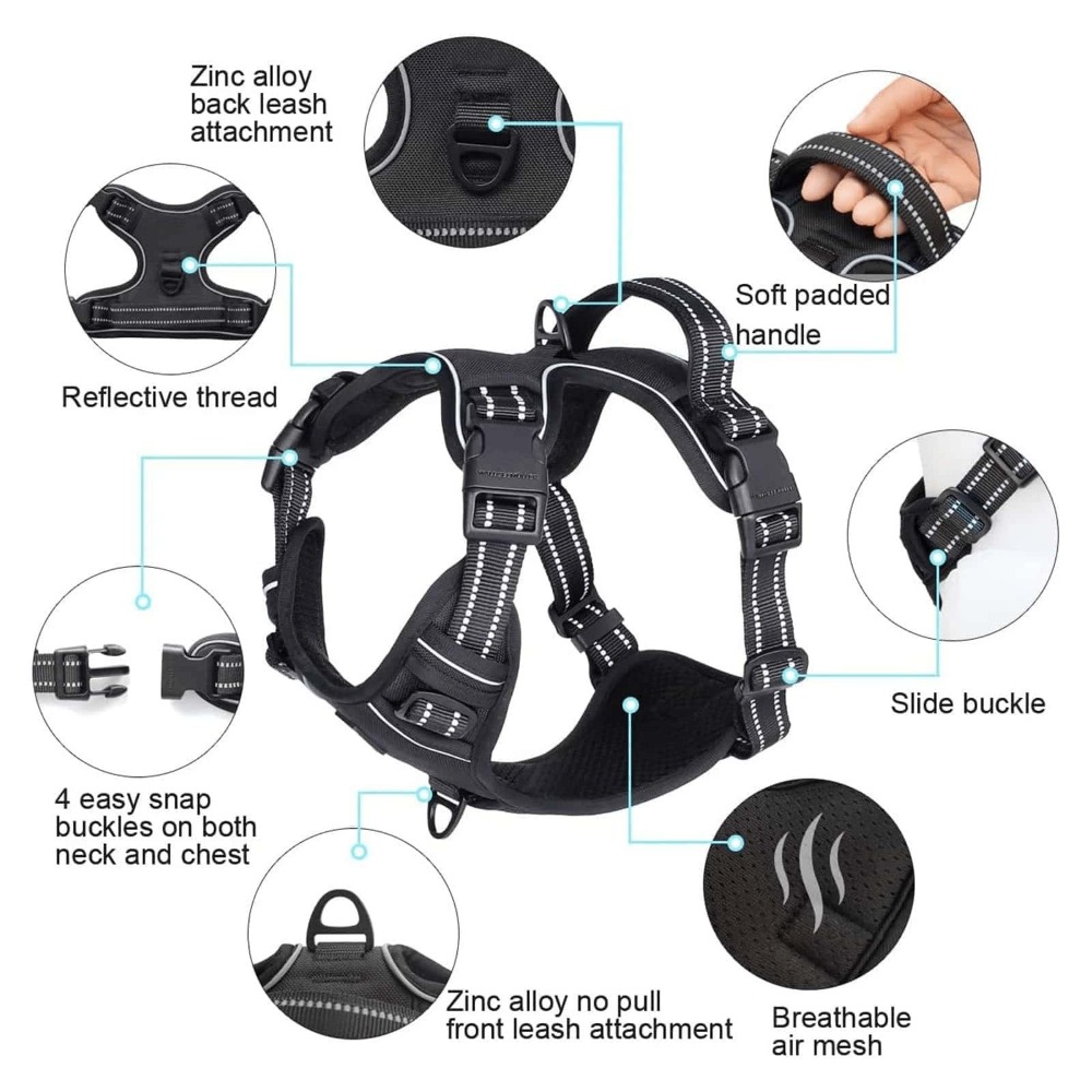Dog Harness, No-Pull Pet Harne – обзор и цена No Pull Dog Harness