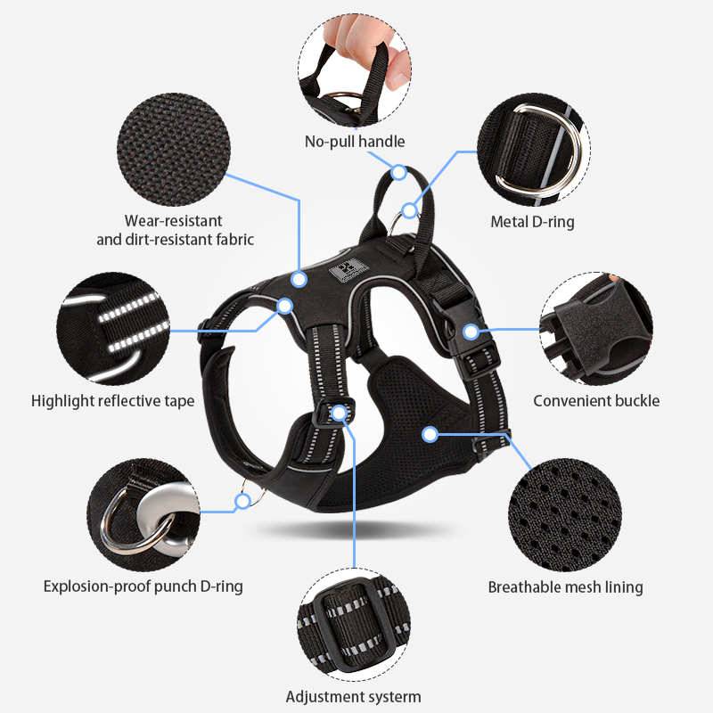 SMALL COMBINATION Dog Harness  – обзор и цена No Pull Dog Harness