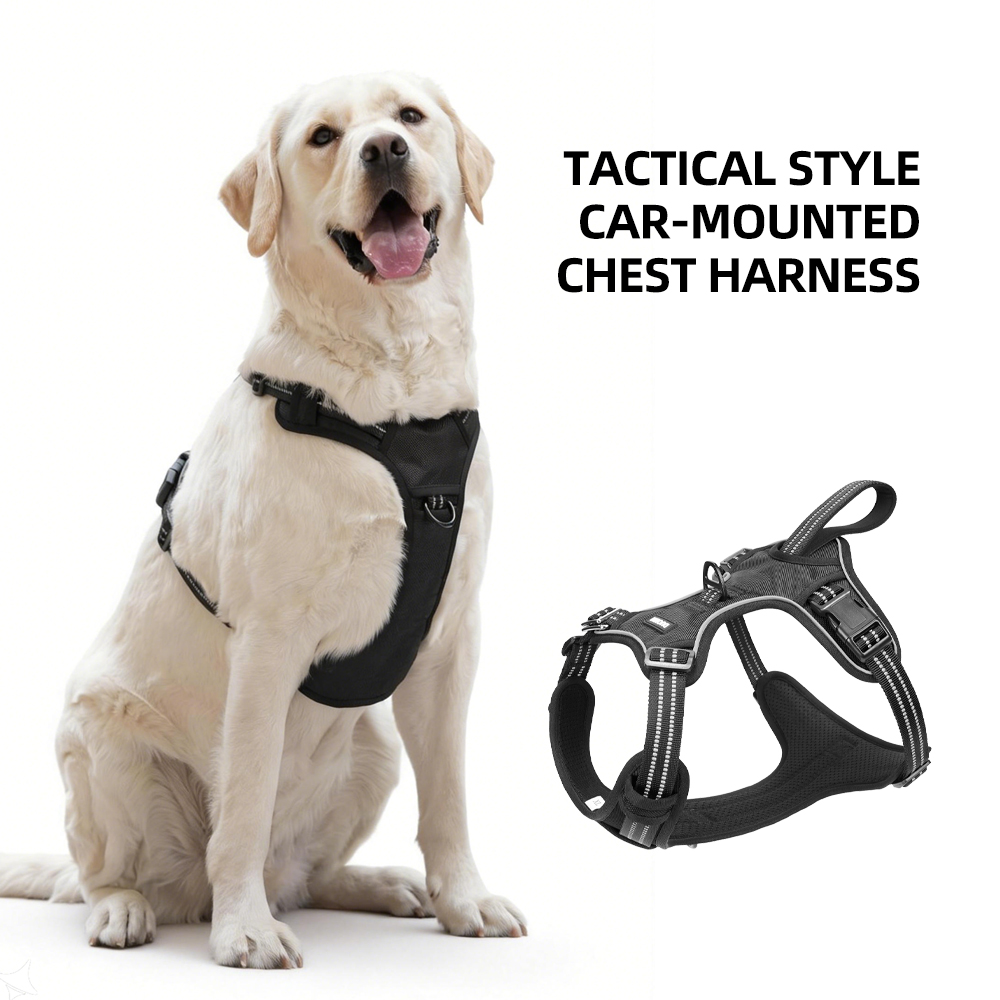 Car Safety Dog Harness for Med – обзор и цена No Pull Dog Harness