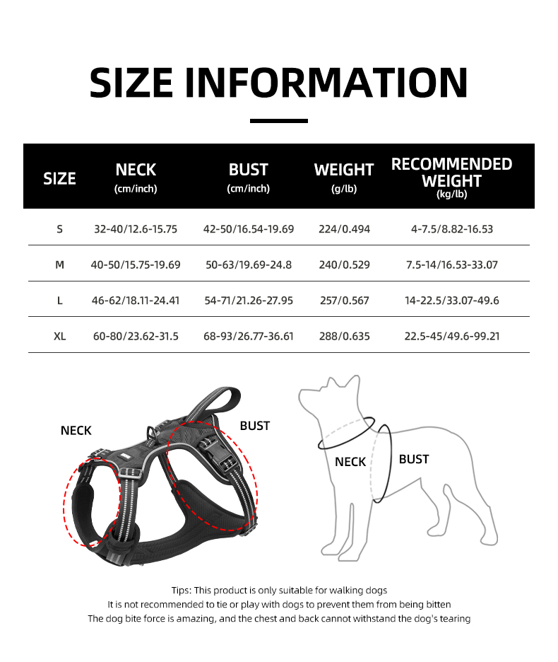 Car Safety Dog Harness for Med – обзор и цена No Pull Dog Harness