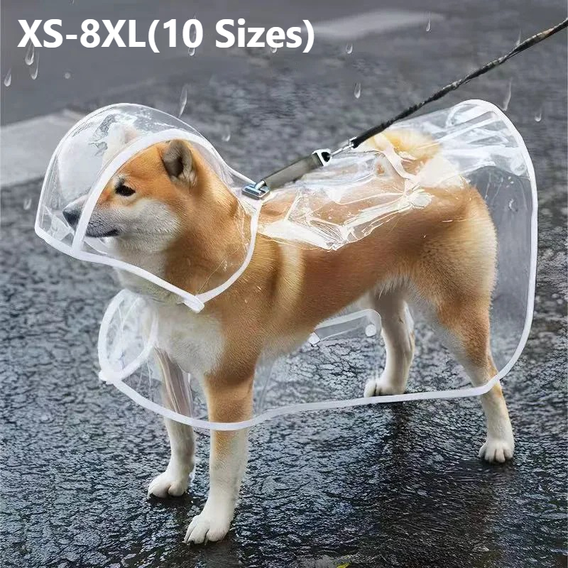XS-8XL Pet Raincoat Transparen – обзор и цена Dog Raincoat